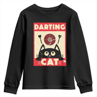 Black Cat Dart Thrower Youth Sweatshirt Cat Lover Dartist Gift - Wonder Print Shop