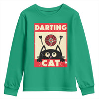 Black Cat Dart Thrower Youth Sweatshirt Cat Lover Dartist Gift - Wonder Print Shop
