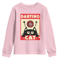 Black Cat Dart Thrower Youth Sweatshirt Cat Lover Dartist Gift - Wonder Print Shop