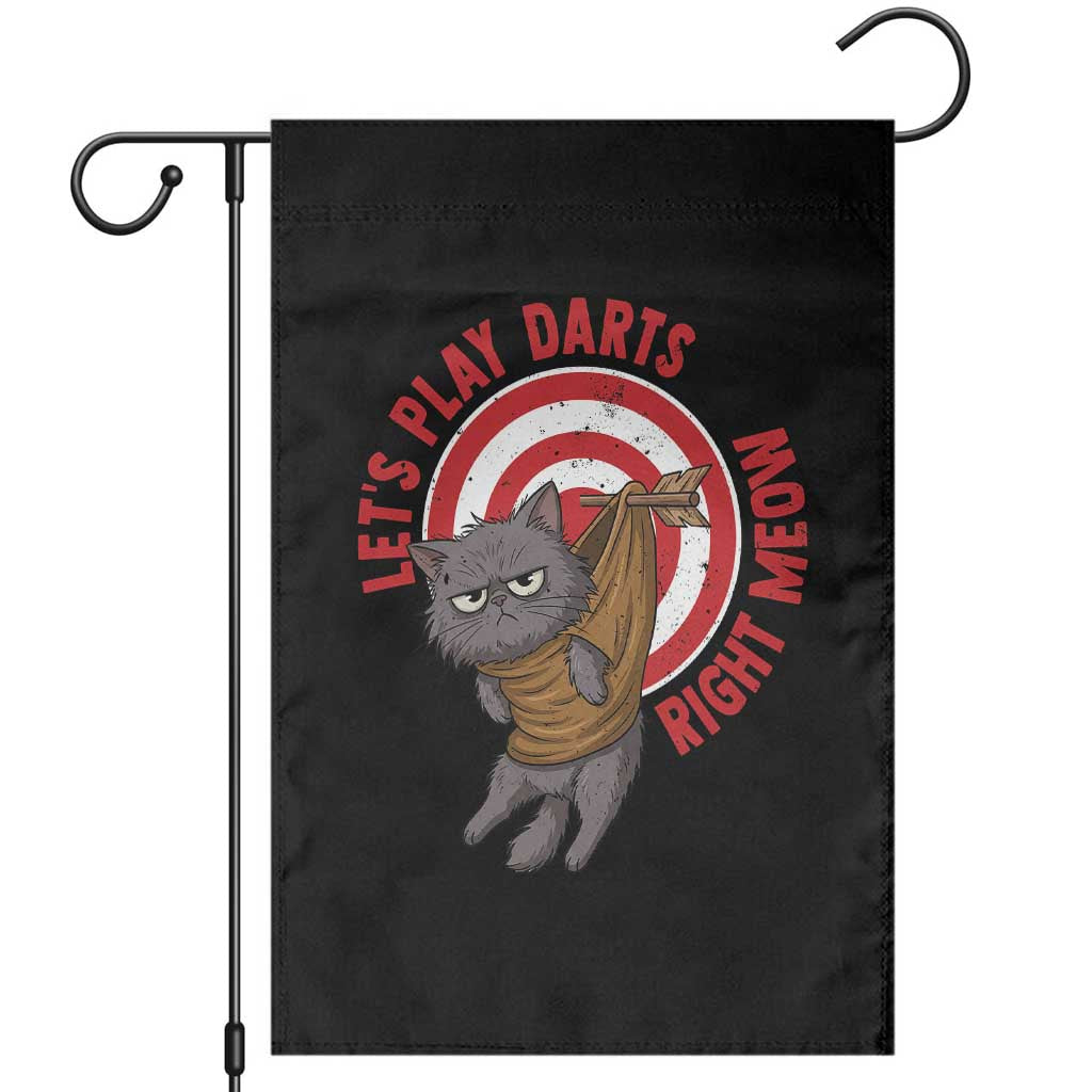 Funny Cat Darts Lover Garden Flag Lets Play Darts Right Meow - Wonder Print Shop