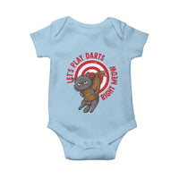 Funny Cat Darts Lover Baby Onesie Lets Play Darts Right Meow - Wonder Print Shop