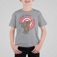 Funny Cat Darts Lover T Shirt For Kid Lets Play Darts Right Meow - Wonder Print Shop