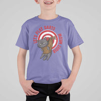 Funny Cat Darts Lover T Shirt For Kid Lets Play Darts Right Meow - Wonder Print Shop