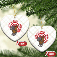Funny Cat Darts Lover Ceramic Ornament Lets Play Darts Right Meow - Wonder Print Shop