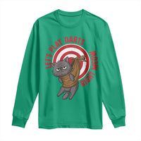 Funny Cat Darts Lover Long Sleeve Shirt Lets Play Darts Right Meow - Wonder Print Shop