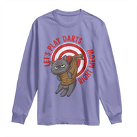Funny Cat Darts Lover Long Sleeve Shirt Lets Play Darts Right Meow - Wonder Print Shop