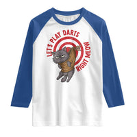 Funny Cat Darts Lover Raglan Shirt Lets Play Darts Right Meow - Wonder Print Shop