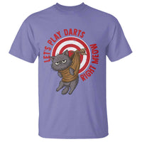 Funny Cat Darts Lover T Shirt Lets Play Darts Right Meow - Wonder Print Shop