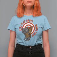 Funny Cat Darts Lover T Shirt For Women Lets Play Darts Right Meow - Wonder Print Shop