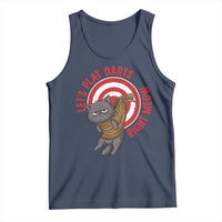 Funny Cat Darts Lover Tank Top Lets Play Darts Right Meow - Wonder Print Shop