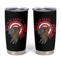Funny Cat Darts Lover Tumbler Cup Lets Play Darts Right Meow - Wonder Print Shop