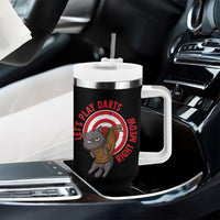 Funny Cat Darts Lover Tumbler With Handle Lets Play Darts Right Meow - Wonder Print Shop