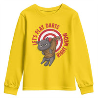 Funny Cat Darts Lover Youth Sweatshirt Lets Play Darts Right Meow - Wonder Print Shop