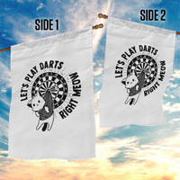 Lets Play Darts Right Meow Garden Flag Cute Cat Dart Player Pub Game Gift - Wonder Print Shop