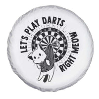 Lets Play Darts Right Meow Spare Tire Cover Cute Cat Dart Player Pub Game Gift - Wonder Print Shop