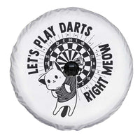 Lets Play Darts Right Meow Spare Tire Cover Cute Cat Dart Player Pub Game Gift - Wonder Print Shop