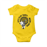 Lets Play Darts Right Meow Baby Onesie Cute Cat Dart Player Pub Game Gift - Wonder Print Shop