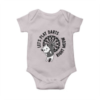 Lets Play Darts Right Meow Baby Onesie Cute Cat Dart Player Pub Game Gift - Wonder Print Shop