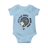 Lets Play Darts Right Meow Baby Onesie Cute Cat Dart Player Pub Game Gift - Wonder Print Shop