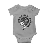 Lets Play Darts Right Meow Baby Onesie Cute Cat Dart Player Pub Game Gift - Wonder Print Shop