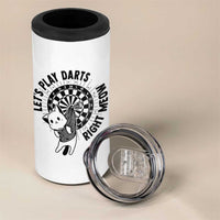 Lets Play Darts Right Meow 4 in 1 Can Cooler Tumbler Cute Cat Dart Player Pub Game Gift - Wonder Print Shop