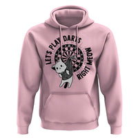 Lets Play Darts Right Meow Hoodie Cute Cat Dart Player Pub Game Gift - Wonder Print Shop