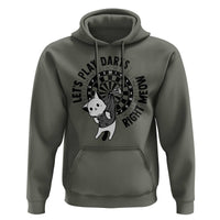 Lets Play Darts Right Meow Hoodie Cute Cat Dart Player Pub Game Gift - Wonder Print Shop