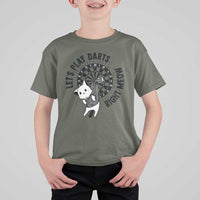 Lets Play Darts Right Meow T Shirt For Kid Cute Cat Dart Player Pub Game Gift - Wonder Print Shop