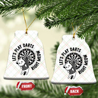 Lets Play Darts Right Meow Ceramic Ornament Cute Cat Dart Player Pub Game Gift - Wonder Print Shop