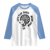 Lets Play Darts Right Meow Raglan Shirt Cute Cat Dart Player Pub Game Gift - Wonder Print Shop