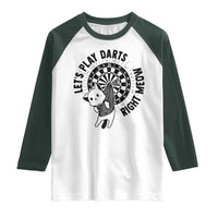 Lets Play Darts Right Meow Raglan Shirt Cute Cat Dart Player Pub Game Gift - Wonder Print Shop