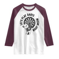 Lets Play Darts Right Meow Raglan Shirt Cute Cat Dart Player Pub Game Gift - Wonder Print Shop
