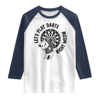 Lets Play Darts Right Meow Raglan Shirt Cute Cat Dart Player Pub Game Gift - Wonder Print Shop