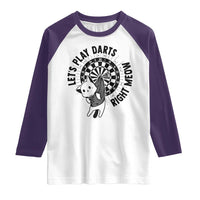 Lets Play Darts Right Meow Raglan Shirt Cute Cat Dart Player Pub Game Gift - Wonder Print Shop