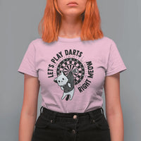 Lets Play Darts Right Meow T Shirt For Women Cute Cat Dart Player Pub Game Gift - Wonder Print Shop