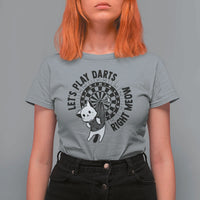 Lets Play Darts Right Meow T Shirt For Women Cute Cat Dart Player Pub Game Gift - Wonder Print Shop