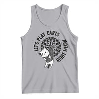 Lets Play Darts Right Meow Tank Top Cute Cat Dart Player Pub Game Gift - Wonder Print Shop