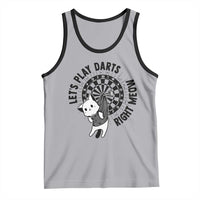 Lets Play Darts Right Meow Tank Top Cute Cat Dart Player Pub Game Gift - Wonder Print Shop