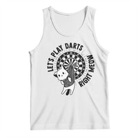 Lets Play Darts Right Meow Tank Top Cute Cat Dart Player Pub Game Gift - Wonder Print Shop