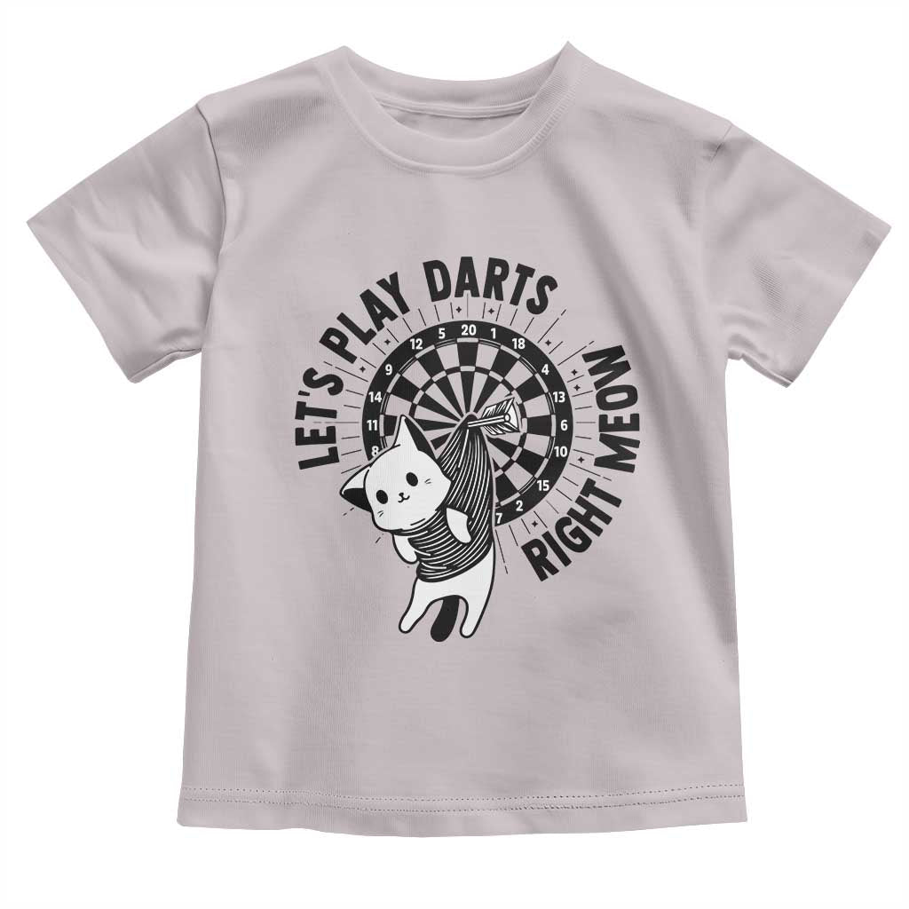 Lets Play Darts Right Meow Toddler T Shirt Cute Cat Dart Player Pub Game Gift - Wonder Print Shop