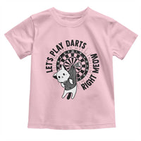 Lets Play Darts Right Meow Toddler T Shirt Cute Cat Dart Player Pub Game Gift - Wonder Print Shop