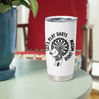 Lets Play Darts Right Meow Tumbler Cup Cute Cat Dart Player Pub Game Gift - Wonder Print Shop