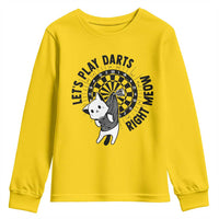 Lets Play Darts Right Meow Youth Sweatshirt Cute Cat Dart Player Pub Game Gift - Wonder Print Shop