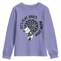 Lets Play Darts Right Meow Youth Sweatshirt Cute Cat Dart Player Pub Game Gift - Wonder Print Shop
