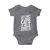 Life Is Not All Cats And Darts But It Should Be Baby Onesie Cat Lover Dartist Gift - Wonder Print Shop