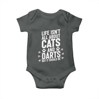 Life Is Not All Cats And Darts But It Should Be Baby Onesie Cat Lover Dartist Gift - Wonder Print Shop