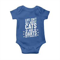 Life Is Not All Cats And Darts But It Should Be Baby Onesie Cat Lover Dartist Gift - Wonder Print Shop