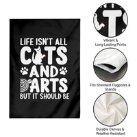 Life Is Not All Cats And Darts But It Should Be Garden Flag Funny Dartist Gift - Wonder Print Shop