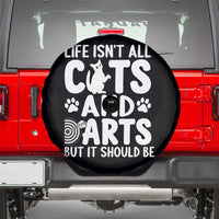 Life Is Not All Cats And Darts But It Should Be Spare Tire Cover Funny Dartist Gift - Wonder Print Shop