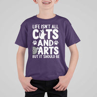 Life Is Not All Cats And Darts But It Should Be T Shirt For Kid Funny Dartist Gift - Wonder Print Shop